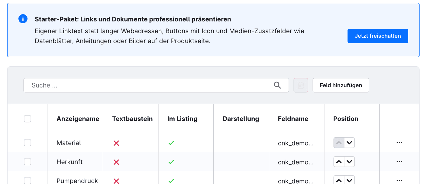 Starter-Paket freischalten