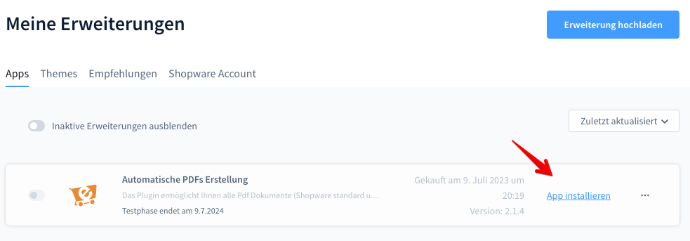 Plugin installieren