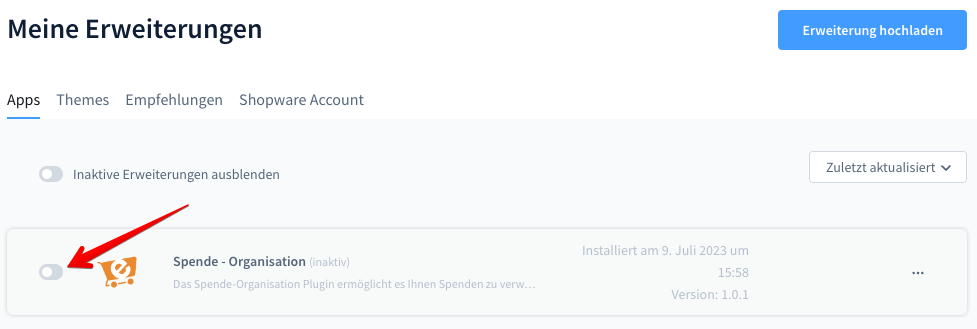 Activar plugin