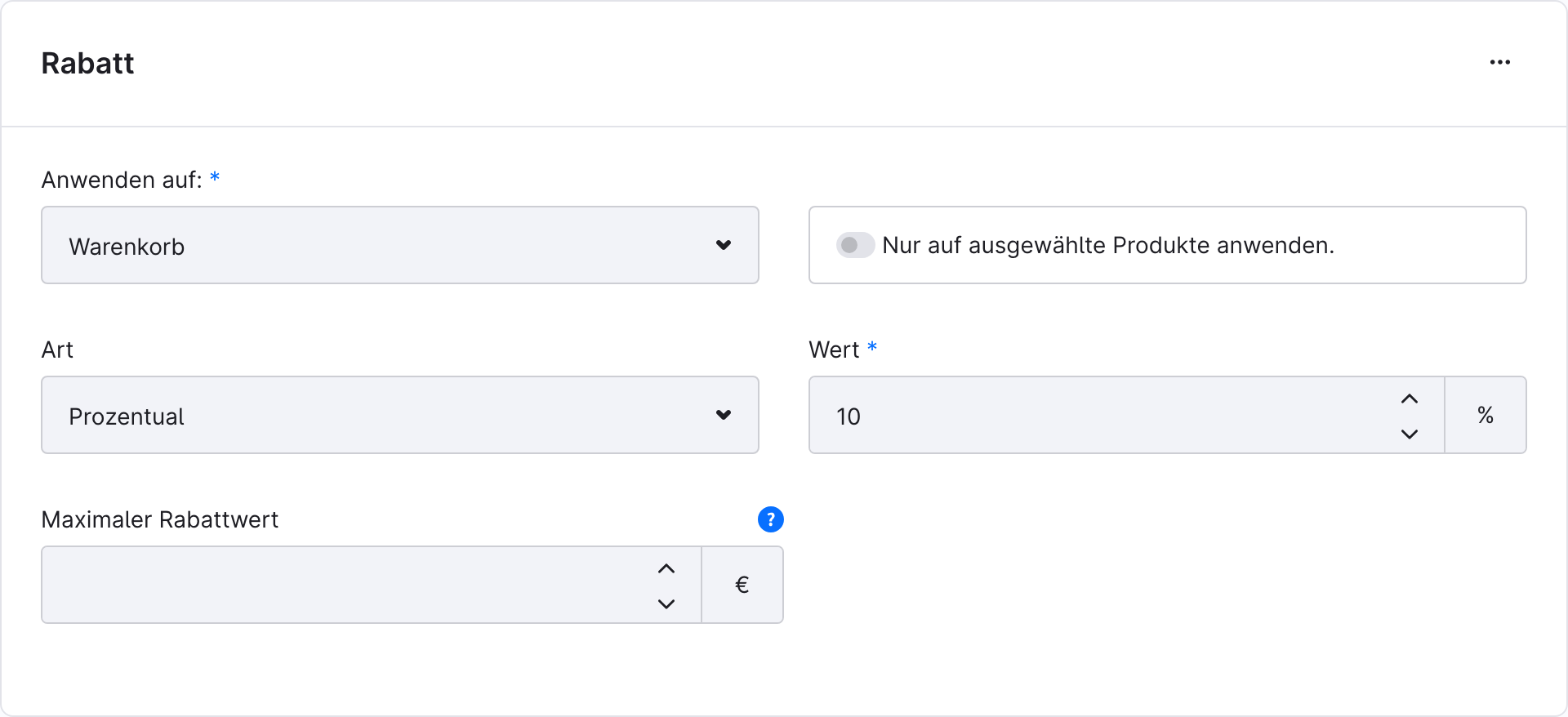 Rabattaktion – Rabatt